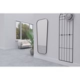 Dekomodern Ellos Dekoratif Boy Aynası 66×160 Cm – Siyah Metal Çerçeve Altın