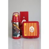 "DEKOMUS CEP DEFTERİ HEDİYELİ" YENİ SEZON LİSANSLI GALATASARAY LEON ASKILI 500 ML ÇELİK MATARA VE ÇİZGİLİ BESLENME KABI