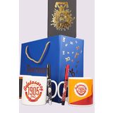 DEKOMUS GIFT BOX ÖZEL KUTULU LİSANSLI GALATASARAY KUPA,AJANDA ve ROLLER KALEM SETİ