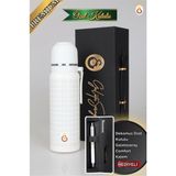 DEKOMUS İLE LİSANSLI GALATASARAY 650 ML BARDAKLI ÇELİK TERMOS "ÖZEL KUTULU COMFORT KALEM HEDİYELİ" - 500 ml - Altın