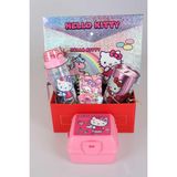 DEKOMUS İLE ÖZEL KUTULU LİSANSLI HELLO KITTY MATARA VE BESLENME KABI İLE KIRTASİYE OKUL SETİ - Pembe - Mor - 1