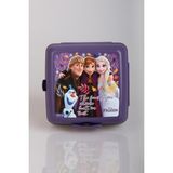 Dekomus Ile Yeni Sezon Cool Gırl Lisanslı Frozen Elsa 2 Katlı Beslenme Kutusu / Lunch Box "dekomus Cep Defteri Hediyeli" - Mor - 1