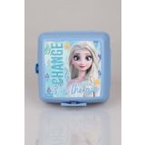 DEKOMUS İLE YENİ SEZON COOL GIRL LİSANSLI FROZEN ELSA 2 KATLI BESLENME KUTUSU/LUNCH BOX "DEKOMUS CEP DEFTERİ HEDİYELİ" MAVİ