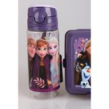 DEKOMUS İLE YENİ SEZON LİSANSLI ELSA FROZEN "BESLENME KABI VE 500 ML TRITAN MATARA SETİ "DEKOMUS CEP DEFTERİ HEDİYELİ" - 1 - Mor - Buz