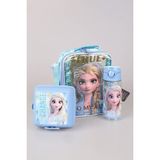 Dekomus Lisanslı Elsa Frozen "beslenme Çantası,beslenme Kabı ve 500 ml Trıtan Matara Okul Beslenme Seti - 1 - Mor - Buz