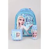 Dekomus Lisanslı Elsa Frozen Own Your Destın "okul Çantası,beslenme Kabı ve 500 ml Trıtan Matara Okul Seti - 1 - Mor - Buz