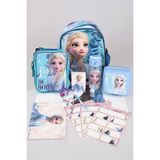 Dekomus Lisanslı Elsa Frozen Tek Bölmeli Küçük Boy 32 cm Anaokul ve Beslenme Çantası,matara,beslenme Kabı Ile Full Okul/kırtasiye Seti - 1 - Mor - Buz