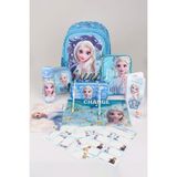 DEKOMUS LİSANSLI "MAVİ KARLAR ÜLKESİ ELSA FROZEN KOLEKSİYONU "OKUL ,BESLENME VE KALEM ÇANTASI,MATARA,BESLENME KABI İLE FULL OKUL/KIRTASİYE SETİ - 1 - Mor - Buz