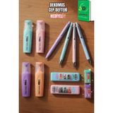 Dekomus x Mikro Pastel Touch Collection 12 Parça Kırtasiye Seti 4 Adet Fosforlu Kalem, Uçlu Kalem&2 Adet Tüp Uç, Silgi - Mavi