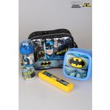 DEKOMUS YENİ SEZON LİSANSLI BATMAN BESLENME ÇANTASI,MATARA,DİŞ FIRÇASI KUTUSU VE BESLENME KABI YEMEK SETİ