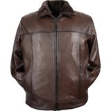 Dekons Erkek Büyük Beden Battal Boy Kürklü Hakiki Deri Mont (Beden Bilgisi Açıklama Bölümündedir) - 3XL - Kahverengi