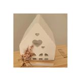 Dekopor El Yapımı Taş Tozu Ev Mumluk | Dekoratif Tealight Mumluk ( 3Adet)