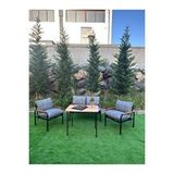 Dekoport Duru Balkon, Bahçe, Cafe Metal Koltuk Takımı 2 1 1 Masalı Siyah