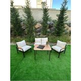 Dekoport Kutay Balkon, Bahçe, Cafe Metal Koltuk Takımı 2 1 1 Masalı - Dikdörtgen - 4Lü