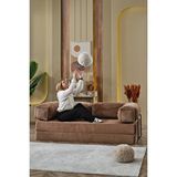 Dekoport Relax 200cm Kanepe, Fitilli Kadife, Yıkanır, Silinir, Dinlenme Koltuğu, Yatak Olabilen, Vizon Kahverengi