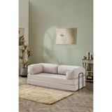 Dekoport Relax Modern Tasarımlı Yatak Olabilen Kanepe Krem Tay Tüyü Kumaş 203 cm Genişlik