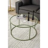 Dekopratik Berlin Orta Sehpa Mint Yeşili Metal Üst Yüzey 80CM Modern Tasarım