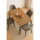 Dekopratik Elegance Yemek Masasi Atlantik Çam 120x70 Siyah