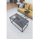 Dekopratik - LİZBON ORTA SEHPA FÜME CAM & ALASKA C SEHPA FÜME CAM
