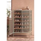 Dekopratik Orion Çok Amaçlı Metal Ayakkabılık - Antre Dolabı 81x120 Cm Yeşil