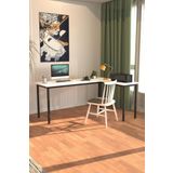 Dekopratik Viva L Çalışma Masası Bilgisayar Masası Ofis Masası 150x55 Beyaz