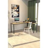 Dekopratik Viva L Çalışma Masası Bilgisayar Masası Ofis Masası 150x55 - Siyah - 150x120