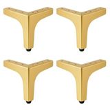 Dekor 12 Cm Gold 4 'Lü Set Altın Metal Mobilya Ayağı Dayanıklı Modern Tasarım Koltuk Sehpa Ünite