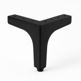 Dekor 12 Cm Siyah Metal Mobilya Ayağı Dayanıklı Modern Tasarım Koltuk Sehpa Masa Tv Ünitesi Uyumlu