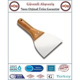 Dekor Ahşap Saplı Alçı & Macun Ispatulası - Yay Çeliği - 14CM