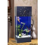 Dekor Akvaryum Full Set LED Işıklı Saat Kule Akvaryum DEKA-423 Mavi