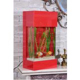 Dekor Akvaryum Özel Tasarım Dekoratif Masa Üstü Kule Akvaryum Full Set mini-akvaryum001