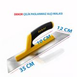 Dekor Alçı Malası Paslanmaz Çelik 35 Cm Plastik Saplı