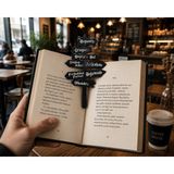 Dekor Atölye Harry Potter Temalı Kitap Ayracı – Hogwarts Sihirli Dünya Dekoratif Kitap Ayracı - Siyah