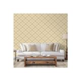 Dekor Basit Dalgalar Süsleme İle Duvar Kağıdı | SEVEN 7811-2, Bej, Elyaf Taban (Non-Woven) - 16.5 m²