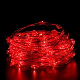 DEKOR DÜĞÜN IŞIKLARI KIRMIZI PİLLİ LED IŞIK KIRMIZI 10 METRE LED IŞIK KIRMIZI PİLLİ IŞIK RED LED LİGHT