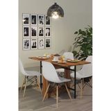dekor fim DF01101BR Flamingo Pratik Katlanır Koyu Ceviz Masa Portatif Yemek ve Mutfak Masası