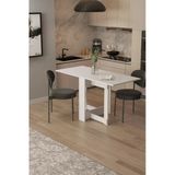 dekor fim DF01109B Pratik Portatif Katlanır Masa Salon Mutfak ve Yemek Masası Açılır Kapanır Atlantik Çam