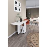dekor fim DF01110AC Ultra Flamingo Pratik Katlanır - Açılır Kapanır Raflı Mutfak Yemek Çalışma Masası