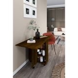 dekor fim DF01110BR Ultra Flamingo Pratik Katlanır - Açılır Kapanır Raflı Mutfak Yemek Çalışma Masası