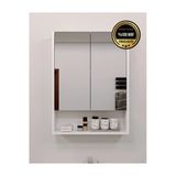 dekor fim DF16104B MDF 2 Kapaklı Aynalı Banyo Dolabı Lavabo Üstü Dolap Çok Amaçlı Banyo Dolabı