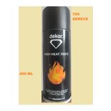 Dekor ISIYA DAYANIKLI SİYAH SPREY BOYA 700 DERECE SOBA ŞÖMİNE BARBEKÜ BACA EGZOZ 400 ML