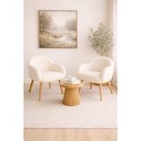 DEKOR MOBİLYACIM Jasmine 2 Berjer Set Ahşap Ayaklı Retro Minimal Berjer Makyaj Masası Sandalyesi Çok Amaçlı Berjer