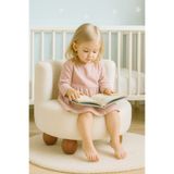 DEKOR MOBİLYACIM Teddy Yumuşak Peluş Kumaş Rahat Çocuk Koltuğu Krem Rengi Kitap Okuma & Dinlenme Koltuğu