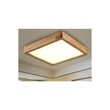 Dekor olsun Ahşap Çerçeve Tavan Led Aydınlatma Avize 60*60 cm Salon Yatak Odası Mutfak 6500k Isık Beyaz