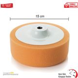 Dekor Pasta Polisaj Süngeri Turuncu (Vidalı) 15 Cm (Kod:1057)
