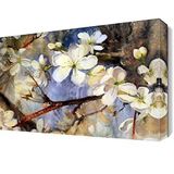 Dekor Sevgisi Beyaz Çiçek 90x60 cm Yağlı Boya Tablo