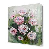 Dekor Sevgisi Pembe Çiçek Buketi 90x60 cm Yağlı Boya Tablo