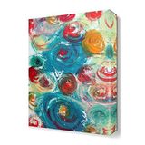 Dekor Sevgisi Renkli Daireler 90x60 cm Yağlı Boya Tablo
