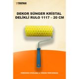 Dekor Sünger Kristal Delikli Rulo 1117 – 20 cm | Pürüzsüz ve Etkili Boya Uygulama