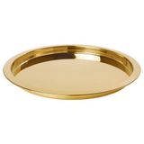 Dekor-sunum Tepsi Ikea Gold Renk Meridyendukkan 38 Cm Pirinç Rengi Tepsi